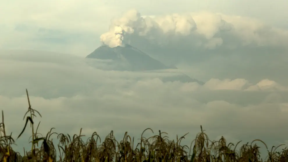 El volcán Popocatépetl
