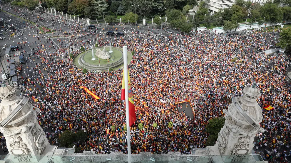 Movilizaciones contra el referéndum catalán en Madrid y otras ciudades españolas