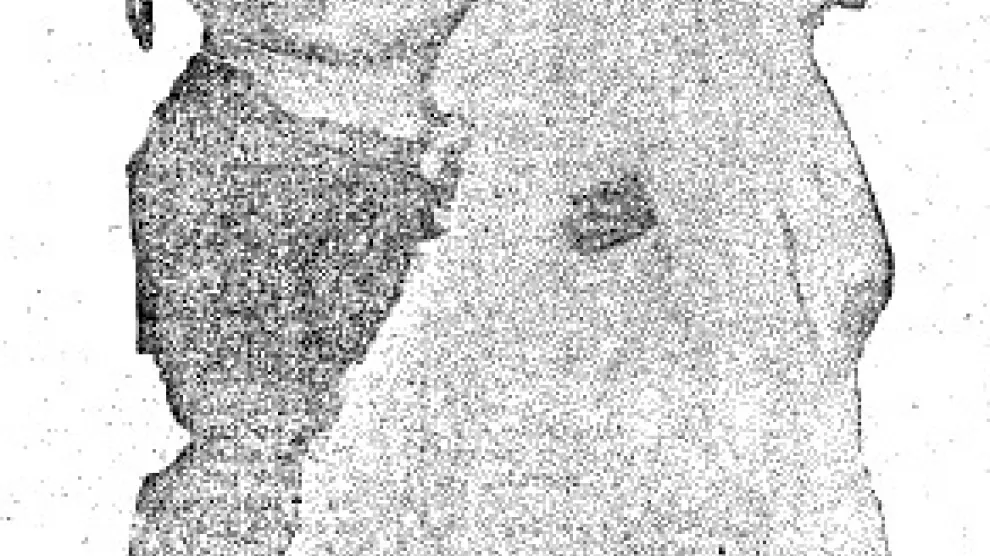 Dibujo del Foranico con su ama publicado en HERALDO hace 100 años.