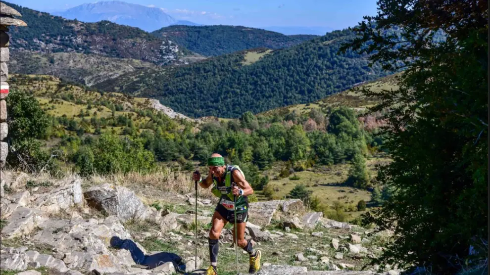 Un corredor, en acción el pasado año en la Ultra Trail Guara Somontano.