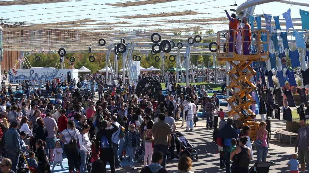 Actividades para los más pequeños en 'Río y juego', recinto de la Expo.