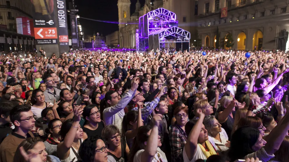 Concierto de David Bisbal en la Plaza del Pilar