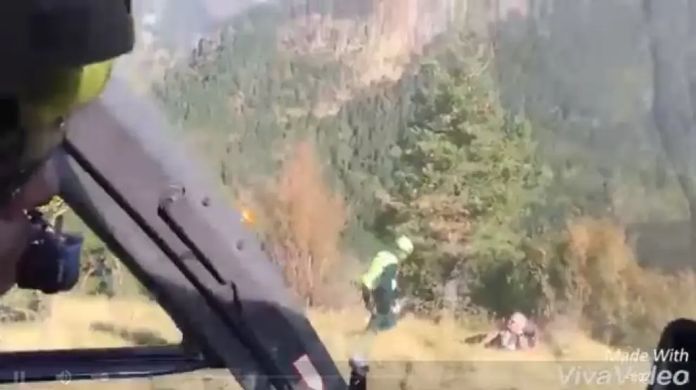 Dos rescates de montaña, con helicóptero incluido