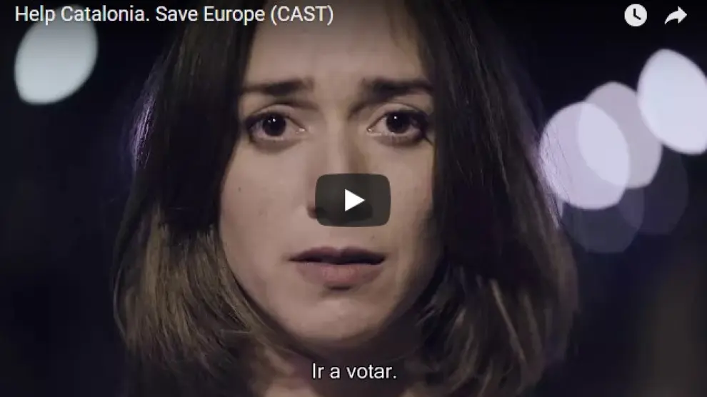Captura de pantalla del vídeo 'Help Catalonia. Save Europe'.