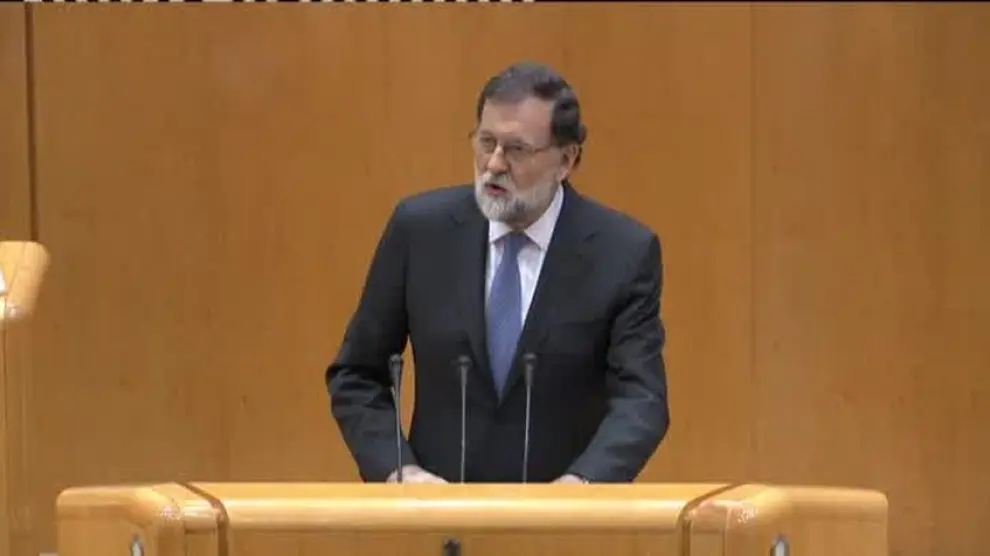 Rajoy: "No hay alternativa al 155, estamos ante una violación palmaria de la democracia"
