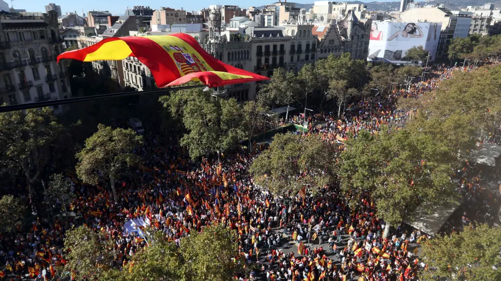 Masiva manifestación en Barcelona por la convivencia