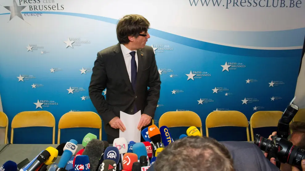 Carles Puigdemont ha comparecido en Bruselas