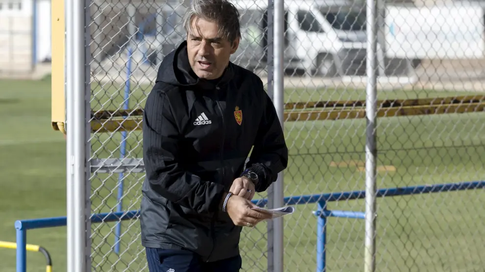 Natxo González, en un entrenamiento de esta semana en la Ciudad Deportiva.