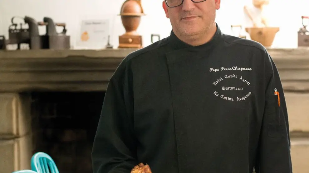 El chef del restaurante La Cocina Aragonesa, Pepe Pérez Chaparro.