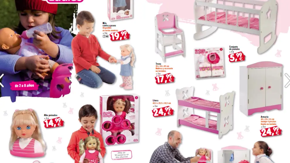 Niños y niñas jugando con muñecas, el catálogo que rompe con la desigualdad.
