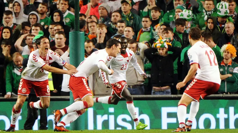 Dinamarca se impuso este martes por 1-5 a Irlanda en Dublín.