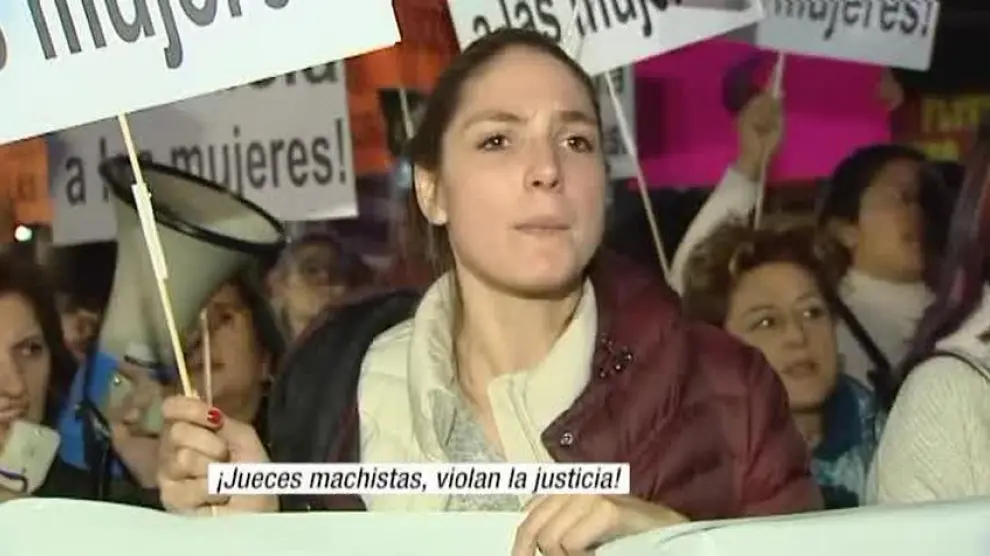 Manifestaciones en solidaridad con la víctima de los presuntos violadores de La Manada