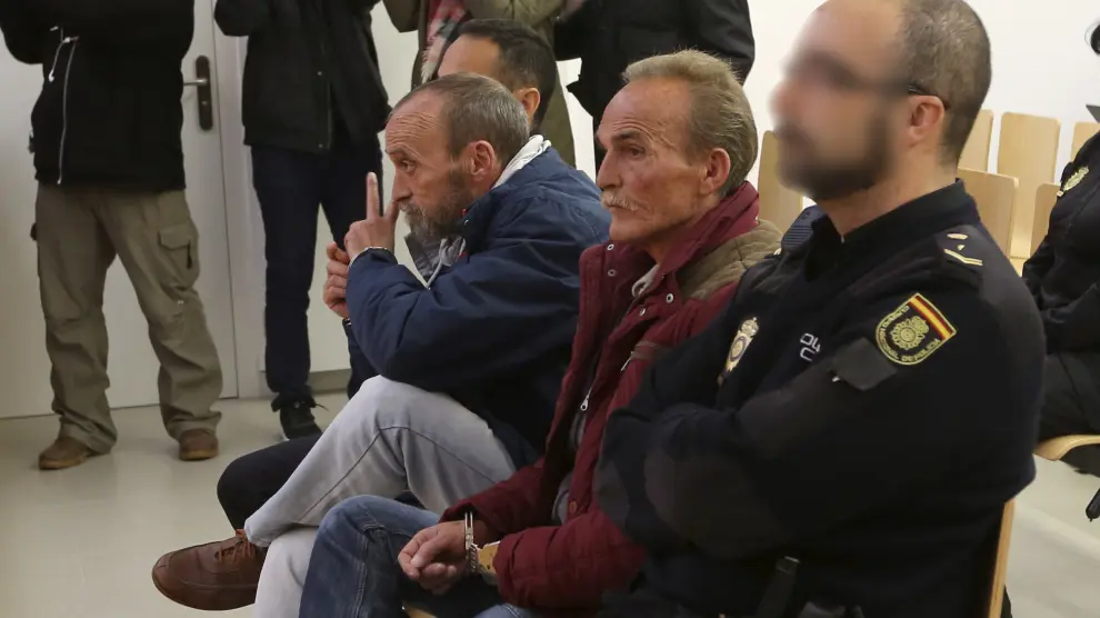 Los hermanos Ortiz Perea durante el juicio en la Audiencia Provincial de Huesca.