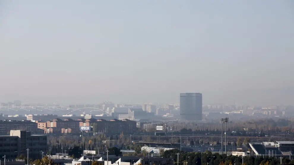 'Boina' de contaminación en Zaragoza.