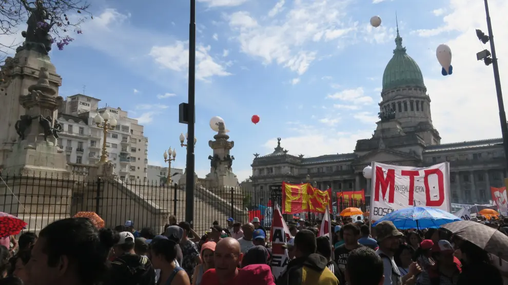 Protestas por la reforma de Macri