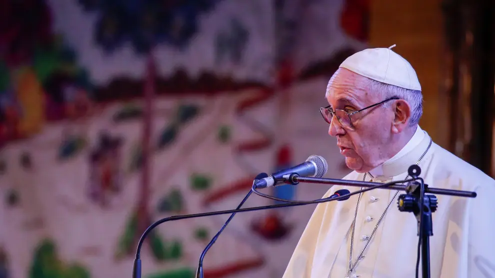El Papa Francisco ofreciendo un discurso en una imagen de archivo