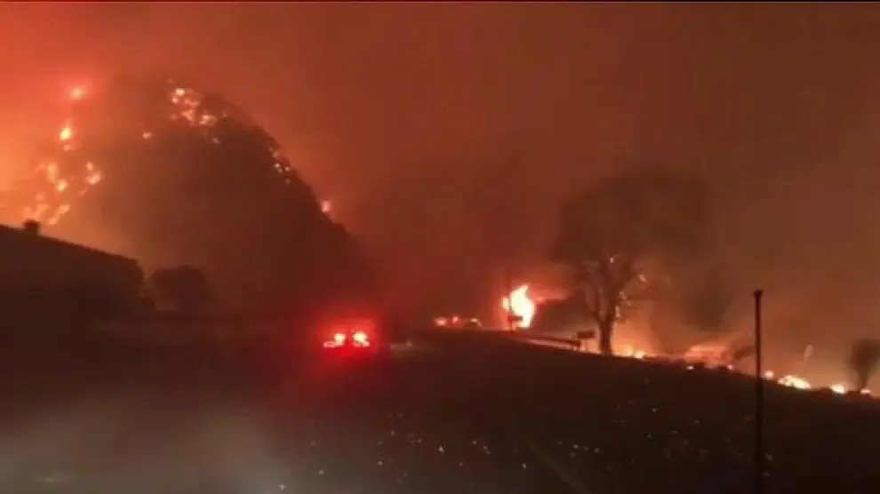 Imagen de los fuegos en California