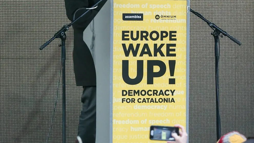 Puigdemont, al cierre de la manifestación: "Cataluña es la mejor cara de Europa"