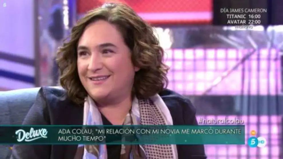 Ada Colau, en el programa Sálvame de Luxe donde contó que tuvo una relación con una novia italiana.