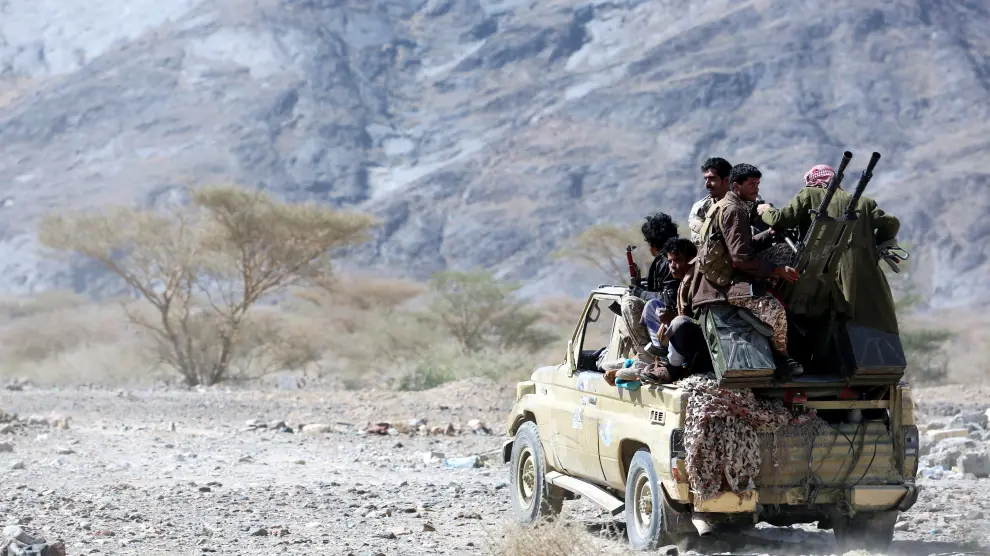 Soldados a favor del gobierno de Yemen