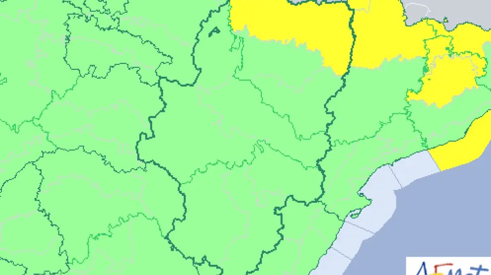 Alerta amarilla por vientos en el norte de Aragón para este martes