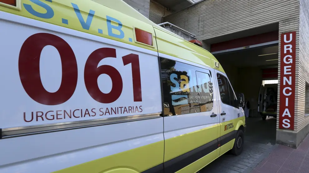Acceso para ambulancias a las instalaciones de Urgencias del hospital San Jorge de Huesca.