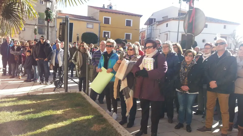 Concentración de homenaje en Calamocha por los tres fallecidos en Andorra