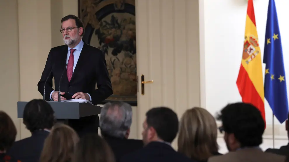 Mariano Rajoy en una rueda de prensa posterior al Consejo de Ministros.