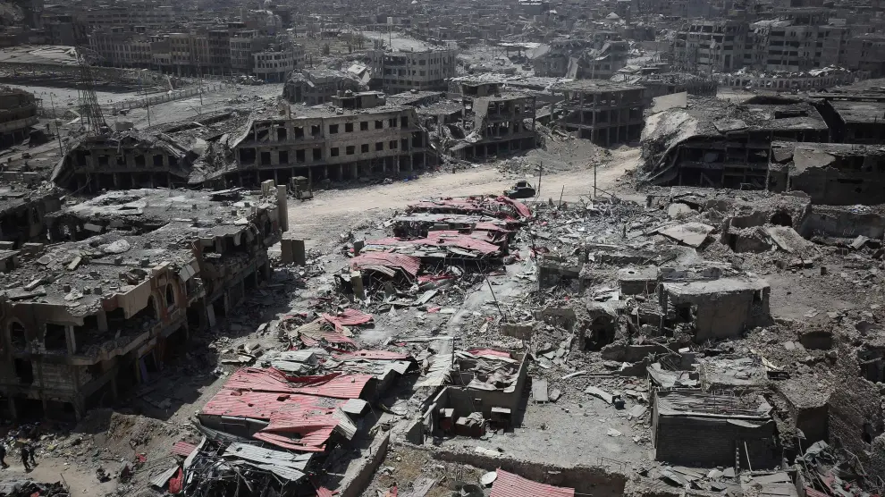 Imagen de la destrucción en Mosul.