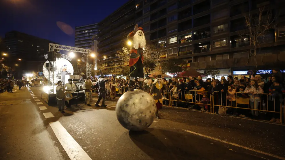 Cabalgata de Reyes Magos en Zaragoza en el 2018.