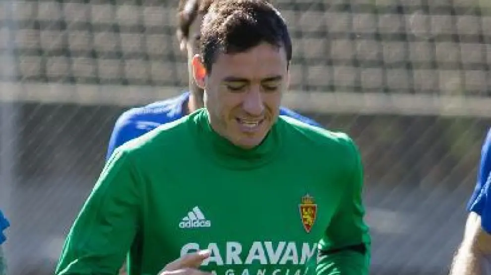 Cristian Álvarez, al inicio del entrenamiento.