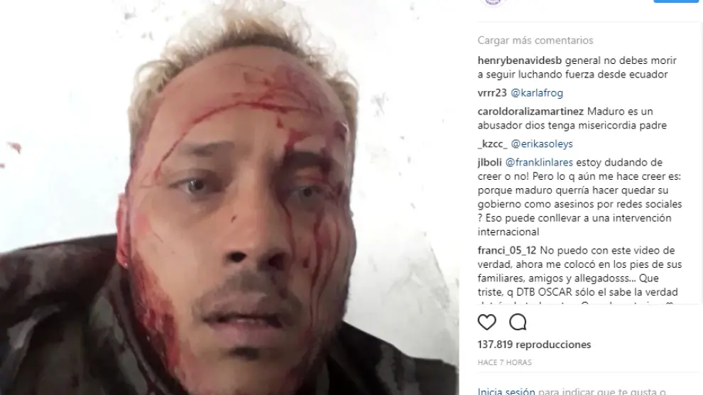 Oscar Pérez retransmite por Instagram su intento de detención