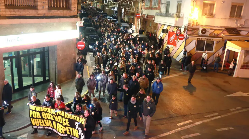 Manifestación en Andorra por la muerte del ganadero de la localidad José Luis Iranzo.
