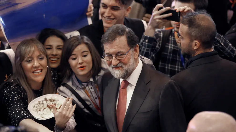 Mariano Rajoy durante su visita a Fitur.