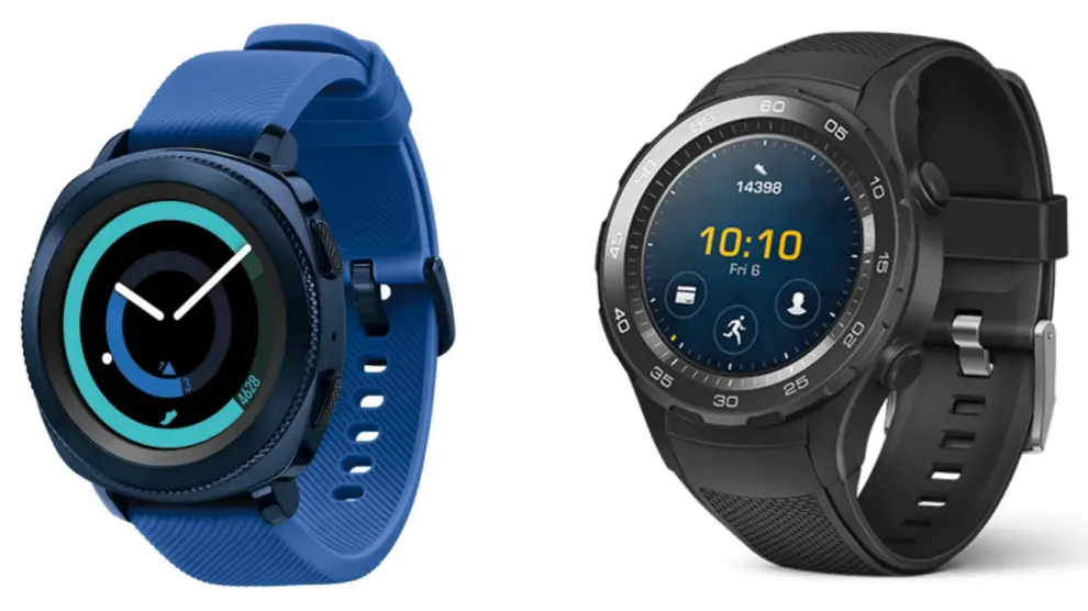 Samsung Gear Sport y Huawei Watch 2.