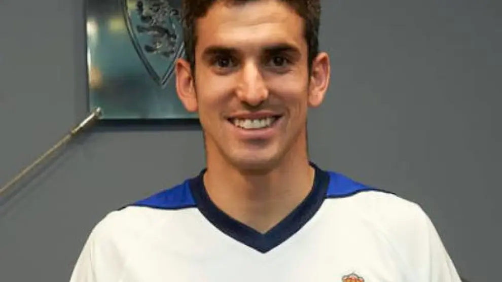 Jesús Alfaro, el pasado miércoles tras firmar con el Real Zaragoza.
