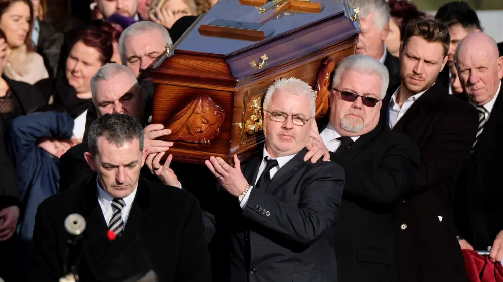 El funeral se celebró en Ballybricken, su pueblo natal en la ciudad de Limerick (Irlanda).