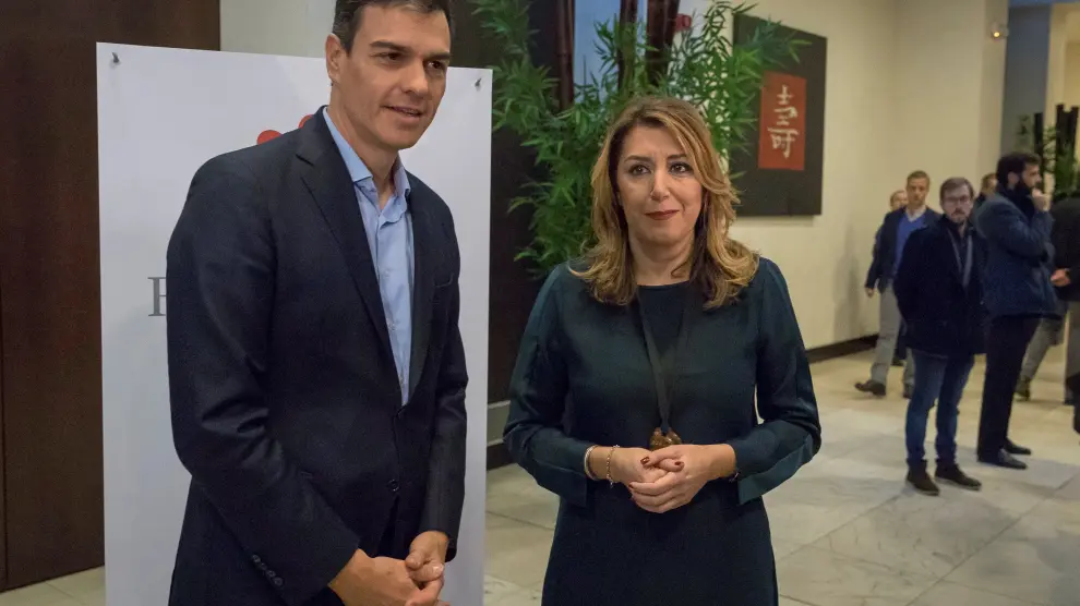 Susana Díaz y Pedro Sánchez se han encontrado por primera vez este martes tras las primarias que los enfrentaron