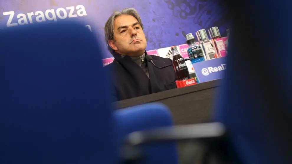 Natxo González, en la sala de prensa de la Ciudad Deportiva.
