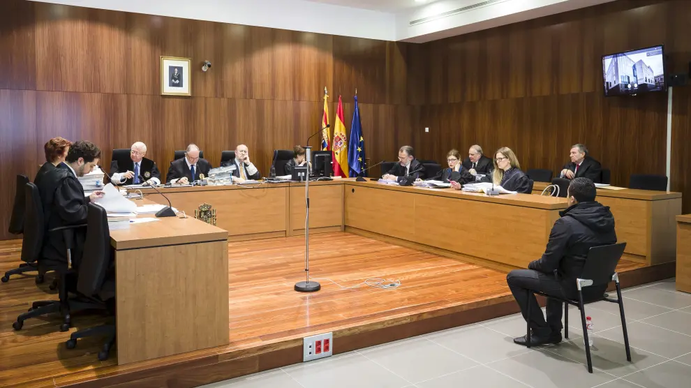 Un momento de la vista oral celebrado este viernes en la Audiencia de Zaragoza.