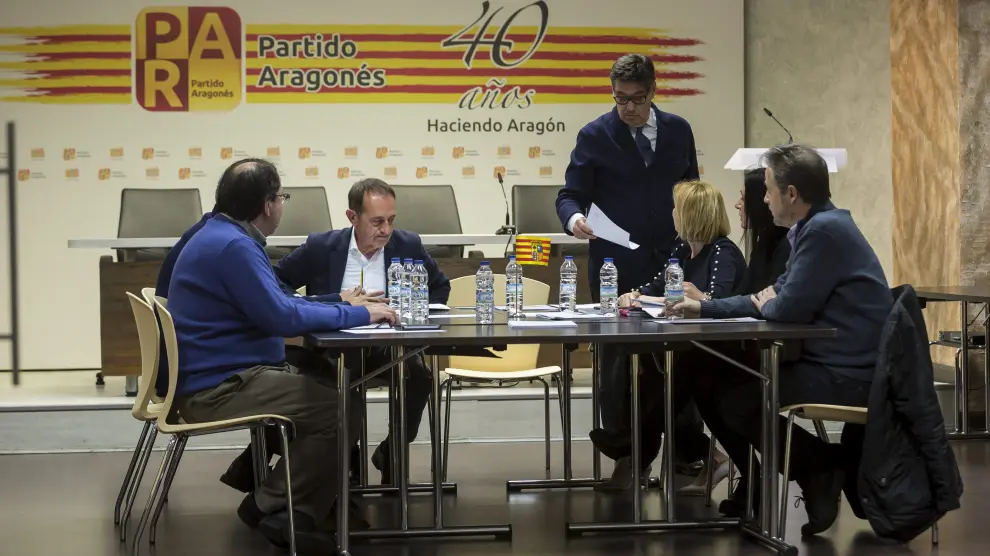 Reunión de la comisión permanente del Partido Aragonés.