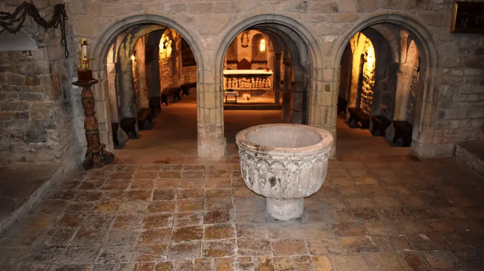 Cripta de roda que guarda los restos de San Valero.