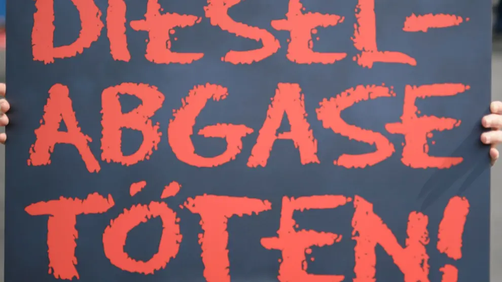 Imagen de archivo de agosto de 2017 en una protesta contra las emisiones diesel en Berlín