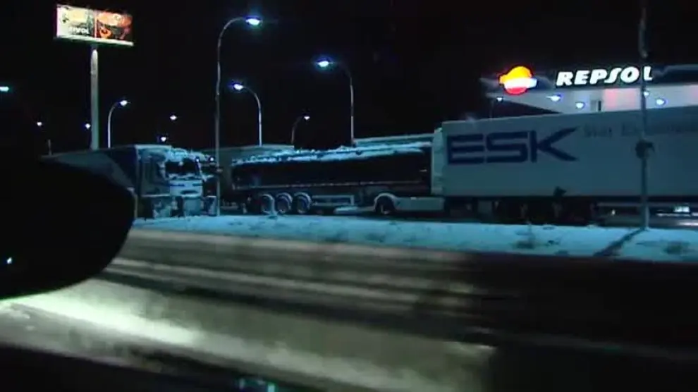 El temporal deja atrapados a decenas de camioneros cerca de Madrid