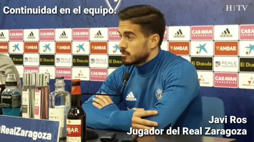 Javi Ros: "En el Real Zaragoza estoy como en casa, pero no sé nada sobre mi continuidad"