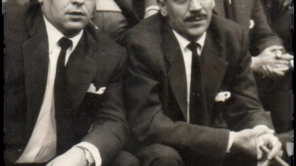 Cipriano Martínez Cembrano, a la derecha, junto con su jefe nacional de ventas Antonio Latorre.