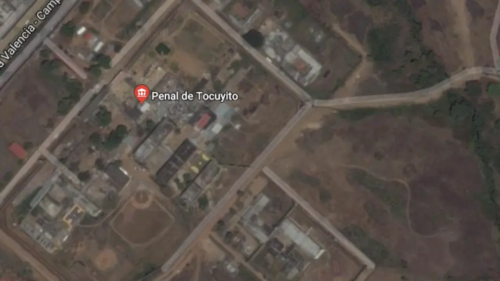 Vista aérea de la prisión de Tocuyito.