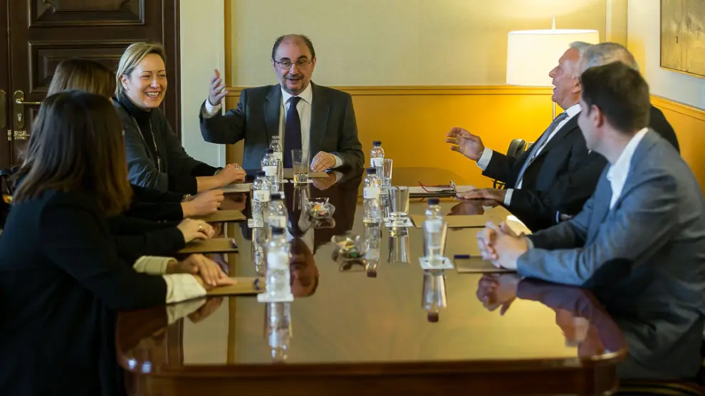José Luis Ferruz Perez, máximo responsable del grupo Ferruz, se ha reunido hoy con el presidente del Gobierno aragonés, Javier Lambán