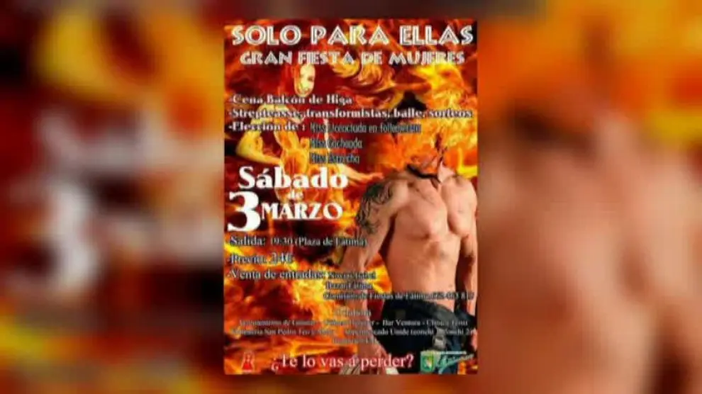 Polémica por el cartel de una fiesta solo para mujeres en Güímar, Tenerife