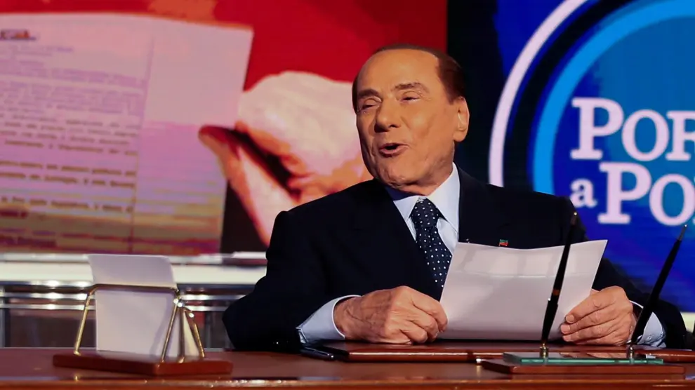 Berlusconi en el programa 'Porta a Porta' de la televisión pública RAI